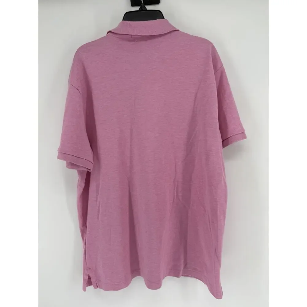 Polo Ralph Lauren - Custom Slim Fit - Light Pink Cotton Polo Shirt - Large - Picture 4 of 5
